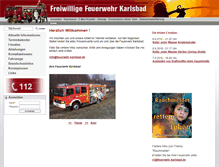 Tablet Screenshot of feuerwehr.karlsbad.de